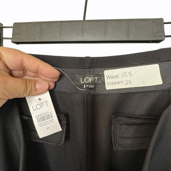 Loft‎ Womens Black Wide Leg Pants Size M New NWT Casual Office - Picture 2 of 3